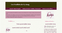 Desktop Screenshot of cyfeuillets.cyjung.com