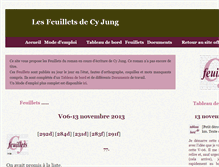 Tablet Screenshot of cyfeuillets.cyjung.com